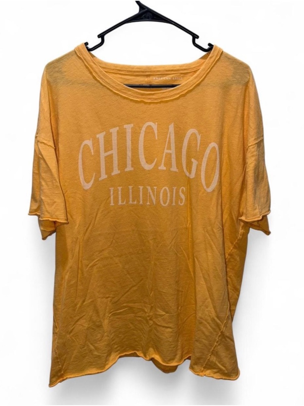 American Eagle Chicago Illinois Orange Graphic Tee